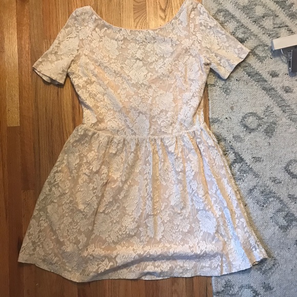 Zara lace dress mini ivory CUTE - Picture 1 of 4